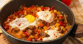 Яичница с шашлыком