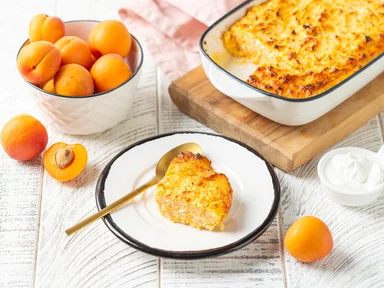 Творожная запеканка с морковью и персиком