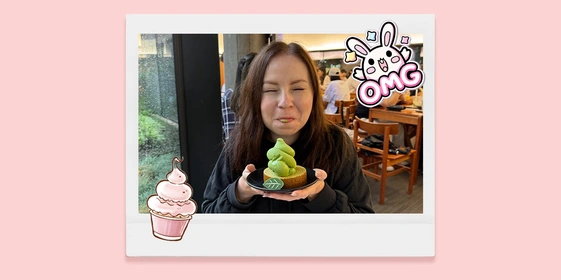 Беспощадно разрушаю искусную башню мягкого матча-мороженого на&nbsp;рулете