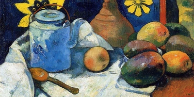 «Натюрморт с&nbsp;чайником и&nbsp;фруктами» (1896), Метрополитен-музей, http://поль-гоген.рф