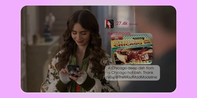 Э. Флеминг, «Эмили в&nbsp;Париже», Netflix. Кадр использован в&nbsp;иллюстративных целях