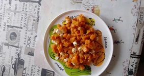 Запечённая тыква с сыром фета
