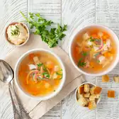 Куриный суп-лапша с&nbsp;яичной заправкой