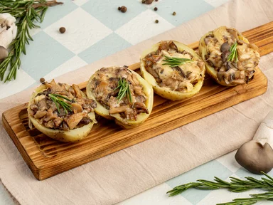 Картофель, фаршированный вешенками