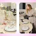 Пример сервировки в одном цвете дизайнера Келли Уистлер. Изображения взяты из соц.сетей в ознакомительных целях