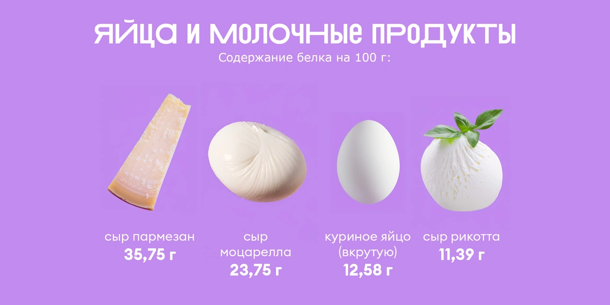 Ищем белок: в&nbsp;каких продуктах больше?