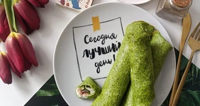 Блины из шпината без муки