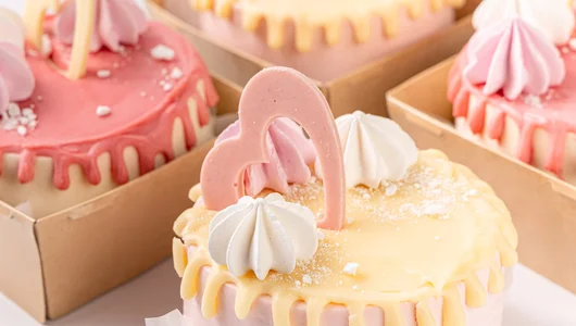 Набор мини тортиков «Сердечки», 6 шт