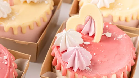 Набор мини тортиков «Сердечки», 6 шт