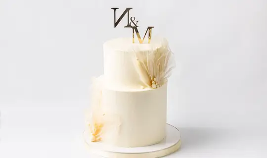 Торт свадебный «Флер» с топпером
