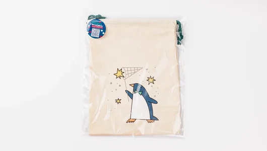 Мешочек для подарков «Пингвин со звездами»