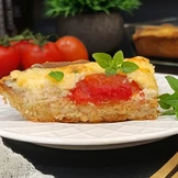 Киш с томатами черри и базиликом