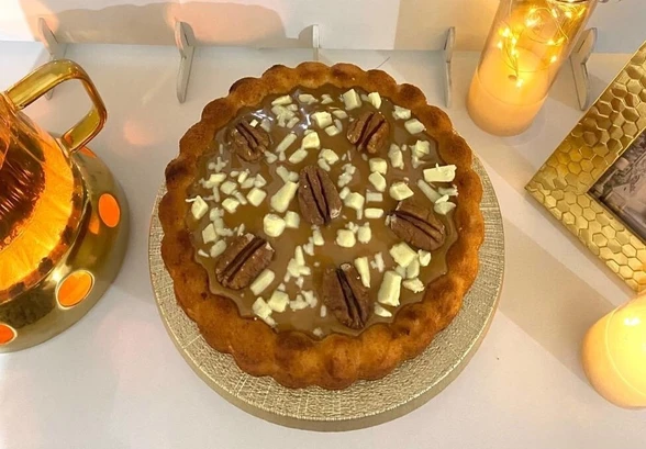 Лимонный пирог с карамелью