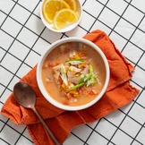 Томатный суп с рыбой и морепродуктами