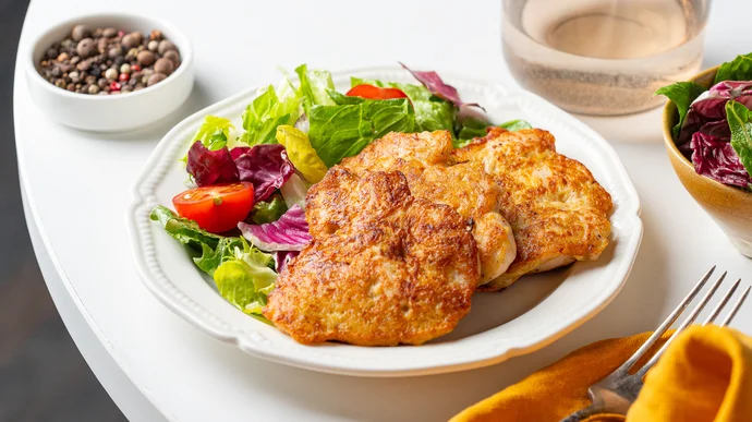 Курино-картофельные оладьи