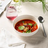 Томатный суп с креветками