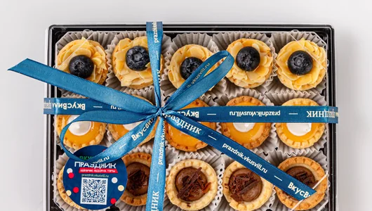 Мини тарталетки «Лимон», «Заварной с голубикой», «Заварной с шоколадом», 15 шт