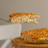 Слоёный пирог с рыбой