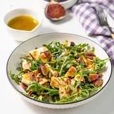 Салат с инжиром и халуми