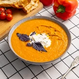 Суп-пюре из запечённых перцев