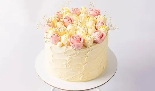 Торт «Свадебный с розами»