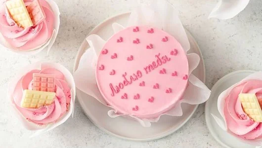 Набор Бенто-торт с капкейками «Люблю тебя»