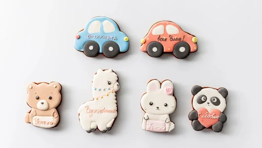 Пряники имбирные с индивидуальным дизайном «Комплимент от именинника», 1 шт