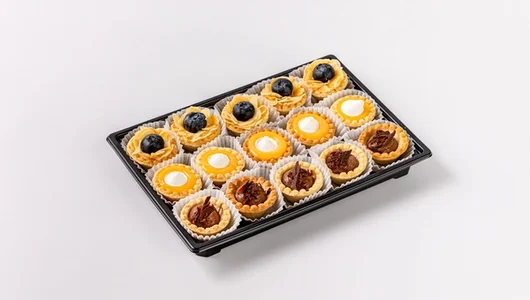 Мини тарталетки «Лимон», «Заварной с голубикой», «Заварной с шоколадом», 15 шт