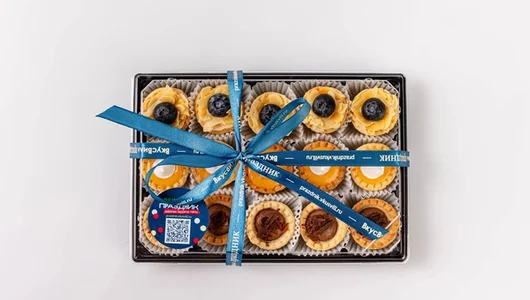 Мини тарталетки «Лимон», «Заварной с голубикой», «Заварной с шоколадом», 15 шт