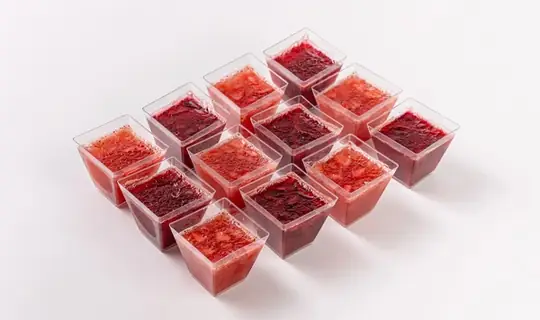 Ассорти желе «Клубника-Вишня» в стаканчиках, 12 шт