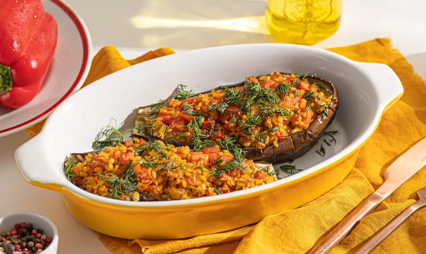 Лодочки из баклажанов с булгуром, шаг 8/8