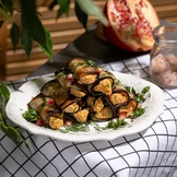 Рулетики из баклажанов с хумусом