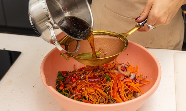 Корейский салат с шампиньонами, шаг 7/9