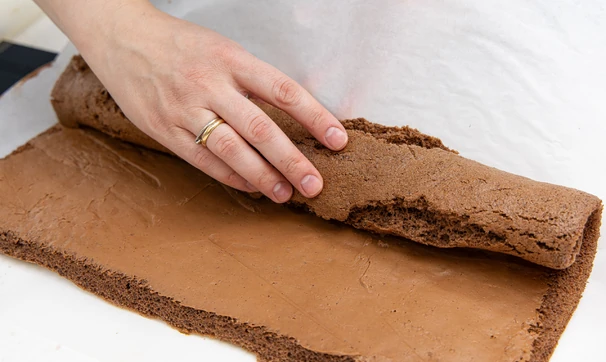 Шоколадное полено, шаг 10/18