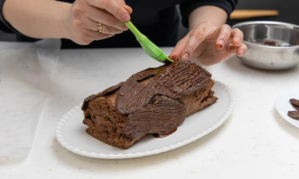 Шоколадное полено, шаг 17/18