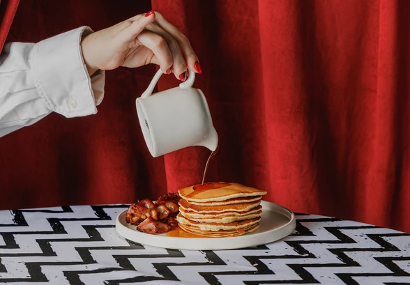 Рецепт «Панкейки с беконом»