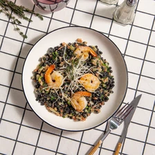 Чёрный птитим с&nbsp;креветками