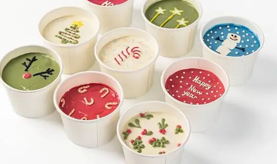 Набор «Новогодние тортики» в&nbsp;стаканчиках, 9 шт