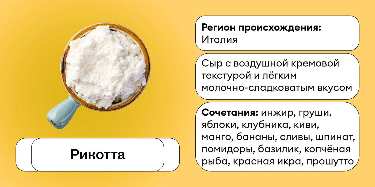Сырный гайд: с&nbsp;чем подавать 20 популярных сыров — от&nbsp;пармезана до&nbsp;качотты