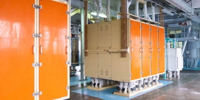 Здесь за&nbsp;один день смалывается 550 тонн зерна и&nbsp;производится 418 тонн муки