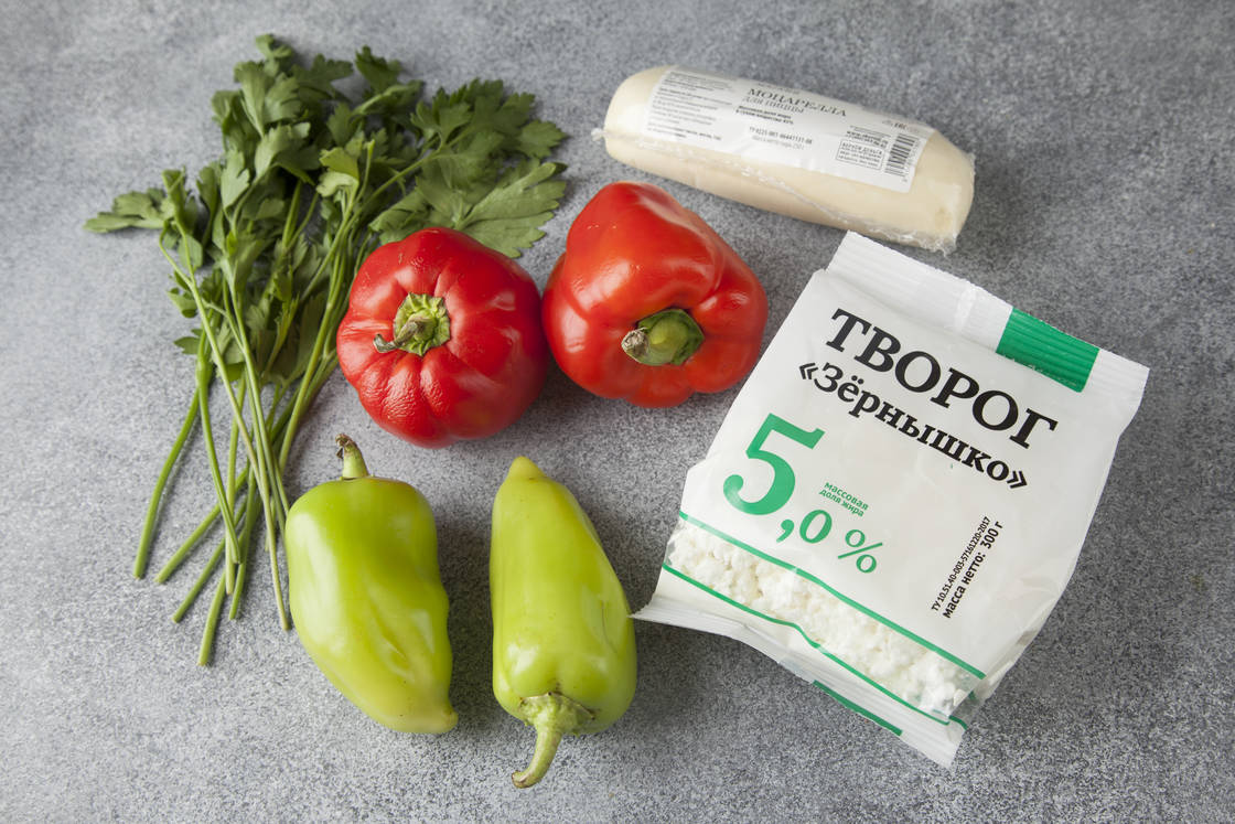 Перцы фаршированные творогом с сыром — процесс приготовления, фото 1 Перцы фаршированные творогом с сыром — процесс приготовления, фото 1