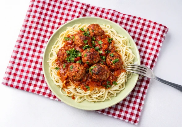 Рецепт «Спагетти с&nbsp;фрикадельками»