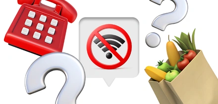 Как заказать или оплатить покупку, если пропал интернет