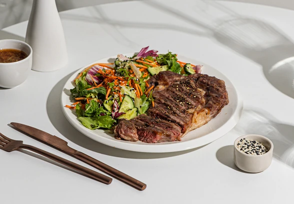 Рецепт «Стейк с&nbsp;салатом в&nbsp;азиатском стиле»