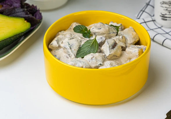 Рецепт «Сердечки индейки в&nbsp;сливочном соусе»