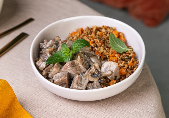 Рецепт «Язык с&nbsp;грибами»