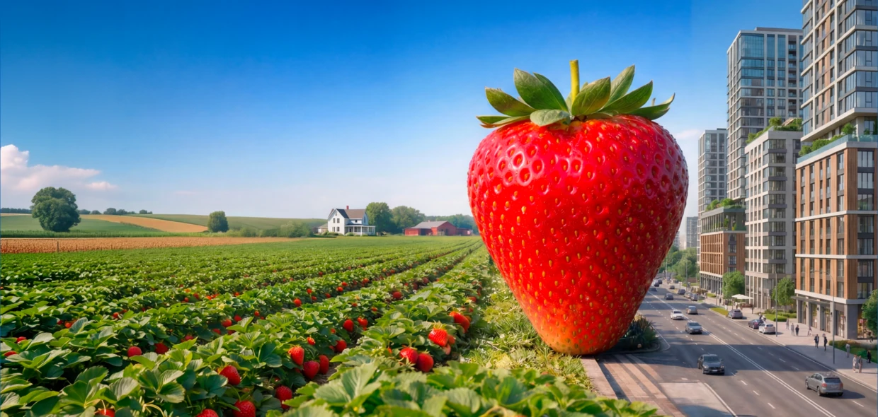 Клубника в&nbsp;городе