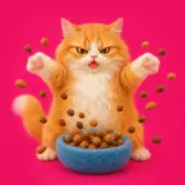 Их привычки: почему кошка закапывает или разбрасывает корм