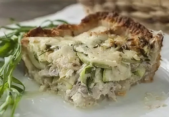 Рецепт «Летний пирог с&nbsp;кабачками и&nbsp;курицей»