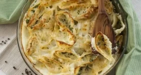 Весенние ракушки с&nbsp;начинкой из&nbsp;шпината